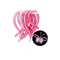 GENERICO - Globos largos cromados color rojo 20pcs 30cm