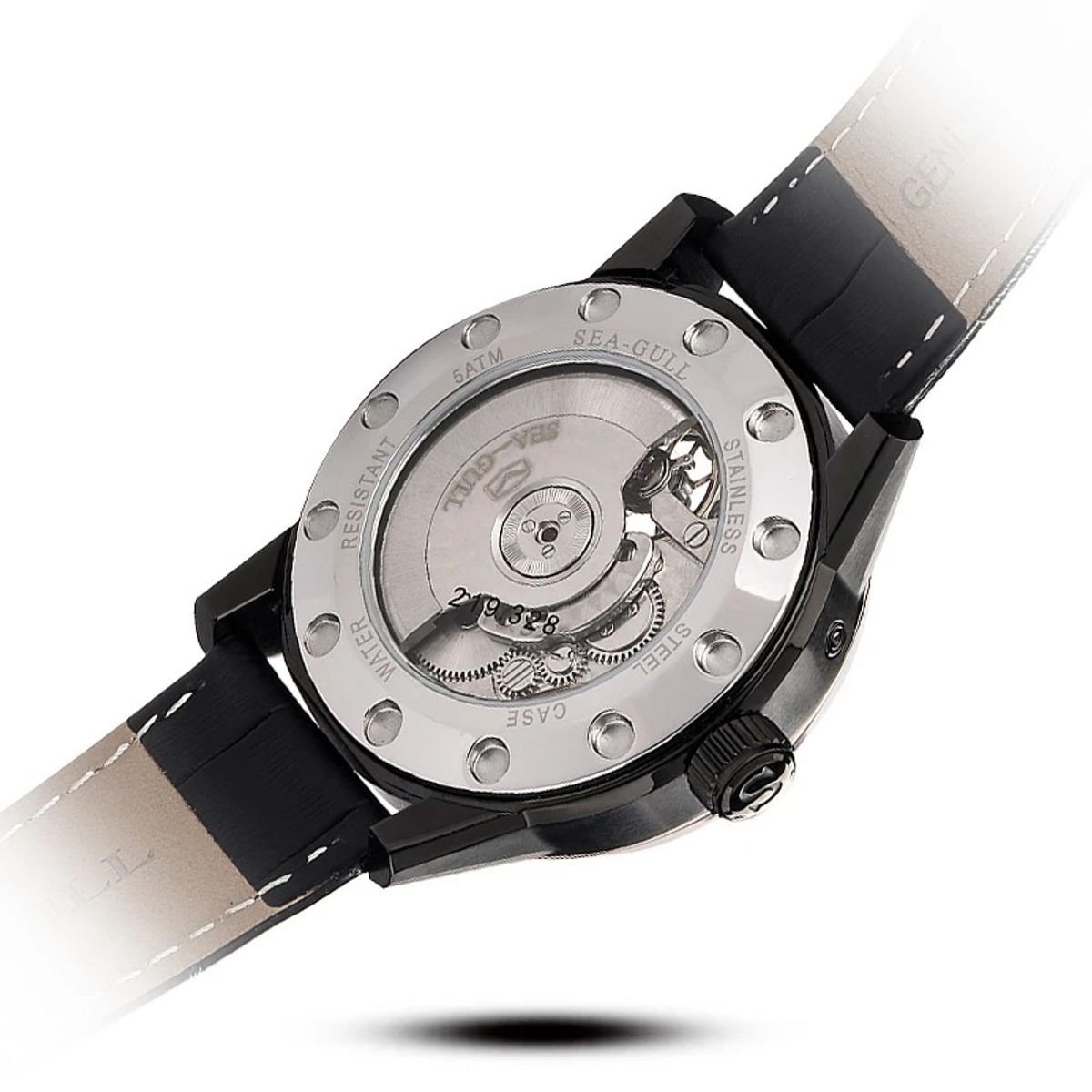 SEAGULL - Reloj Seagull Automatico Open Heart Calendario Completo 43mm