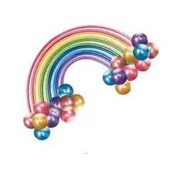 GENERICO - Set de globos latex largo colores surtidos 30un