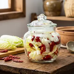 GENERICO - Set 6 Frasco De Vidrio Con Tapa Transparente 650ml