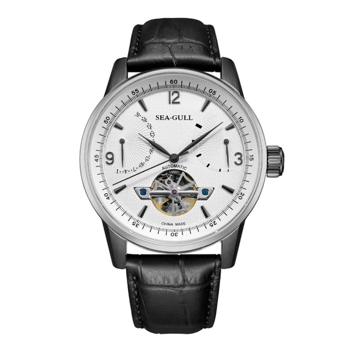 SEAGULL - Reloj Seagull Automatico Open Heart Con Indicador Reserva Marcha 44mm