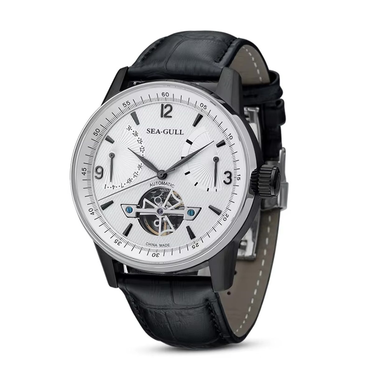 SEAGULL - Reloj Seagull Automatico Open Heart Con Indicador Reserva Marcha 44mm