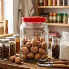 GENERICO - Set 6 Frasco De Vidrio Con Tapa Plastica 2700ml