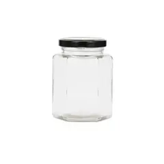 GENERICO - Set 6 Frasco De Vidrio Con Tapa Plastica 7x24.4x5cm