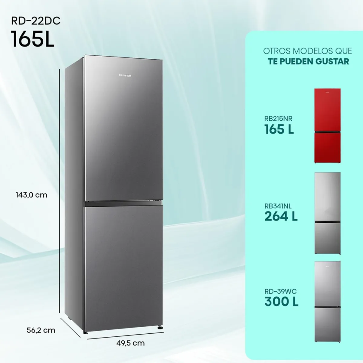 HISENSE - Refrigerador Bottom Freezer 165Lts RD-22DC Hisense