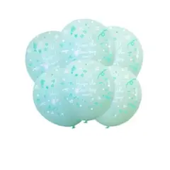 GENERICO - Globos de latex verde pastel 30cm 5pcs