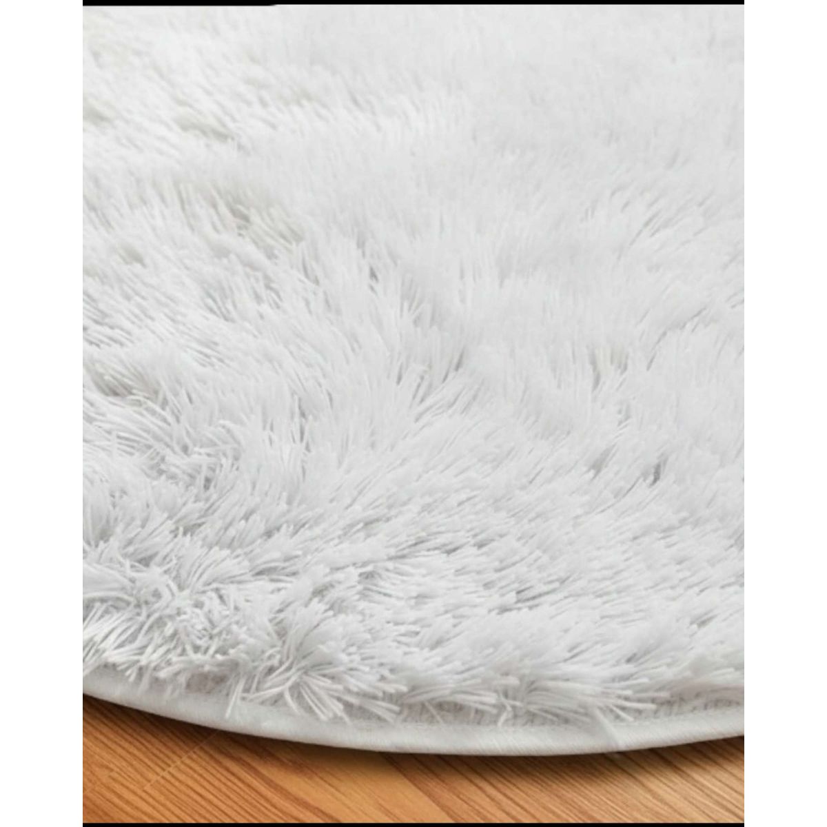 GENERICO - Alfombra Shaggy Redonda 150 cm Pelo Suave y Extra Confort