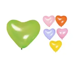 GENERICO - Globo de latex de corazón 8pcs 23cm colores surtidos