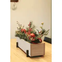 GENERICO - Jardinera Decorativa de Madera Natural con Base Elevada