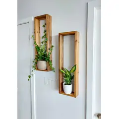 GENERICO - Set de Repisas Decorativas de Madera Natural