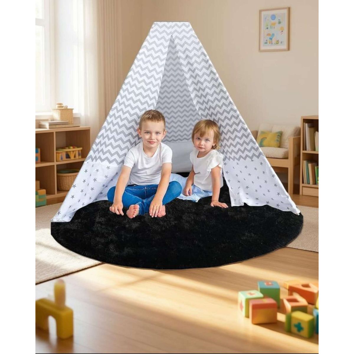 GENERICO - Alfombra Redonda 150 cm Textura Soft para Espacios Modernos