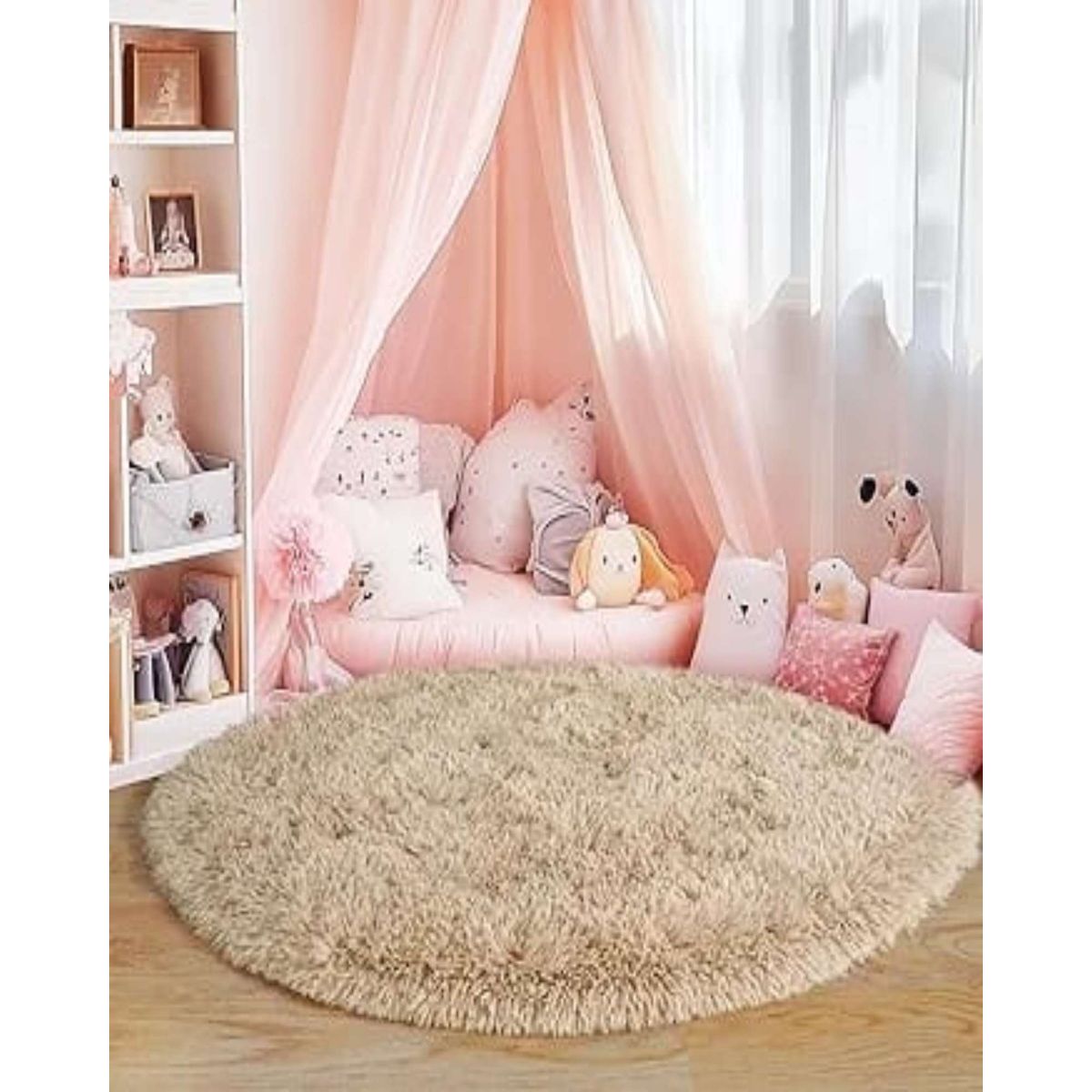 GENERICO - Alfombra Redonda 150 cm Textura Soft para Espacios Modernos