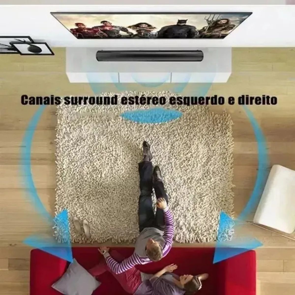 GIOIO - Barra De Sonido Bluetooth Estéreo De Cine En Casa Para Cine