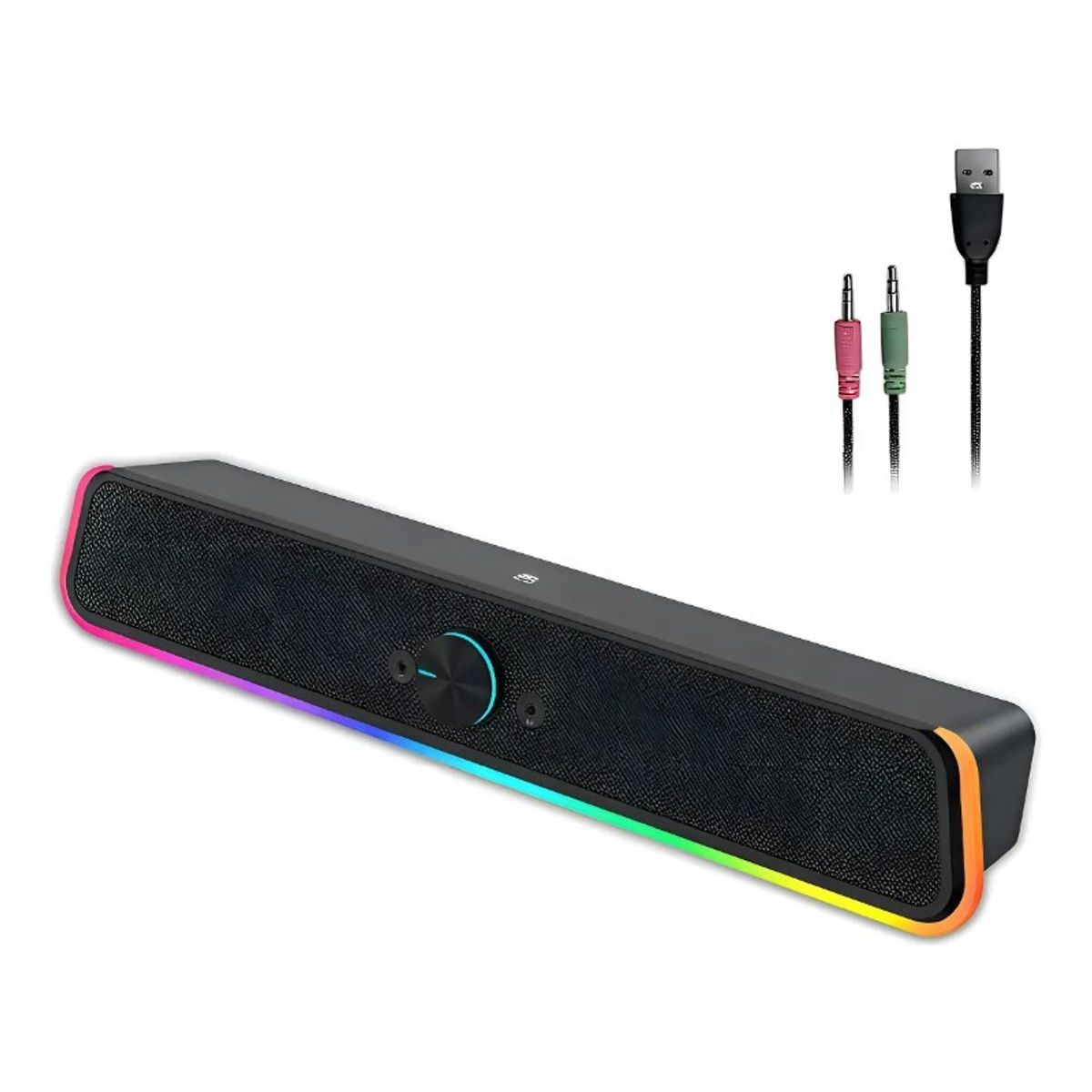 GIOIO - Altavoz Para Computadora Bocinas Usb Potentes Con Luces Rgb Y Subwoofer Profundo