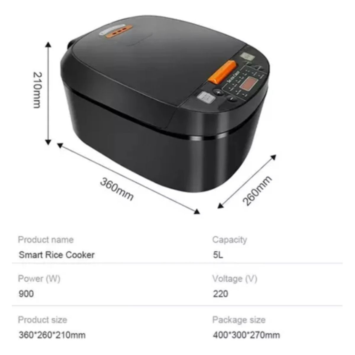 MOVI - OLLA MULTIUSO ELECTRICA SILVER CREST 5 LITROS 900W