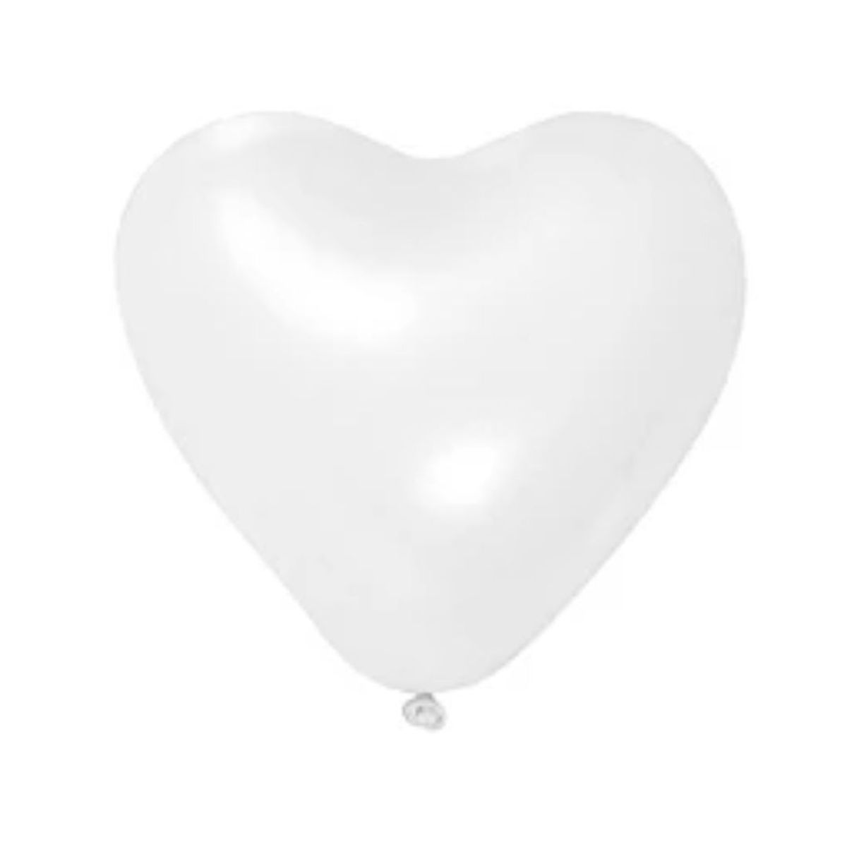 GENERICO - Globo de latex de corazón blanco 8pcs 23cm