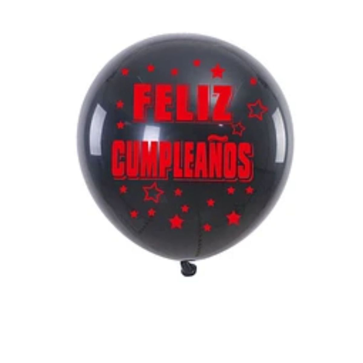 GENERICO - Globos de látex negro estampado feliz cumpleaños 5pcs 30cm