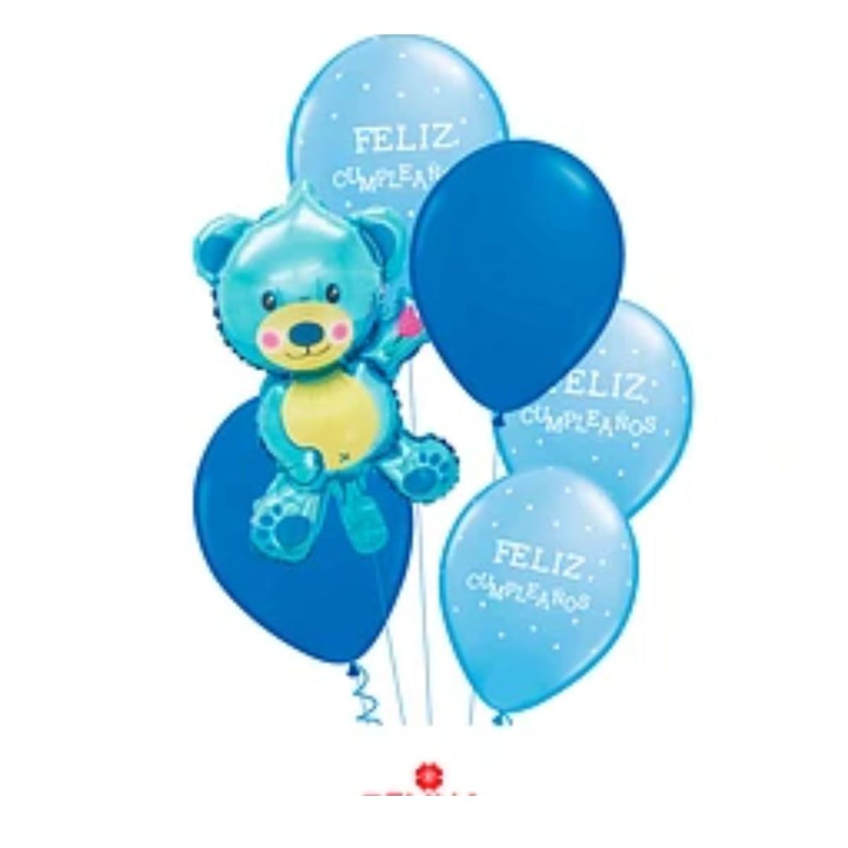 GENERICO - Set de globos mini oso azul de 6pcs