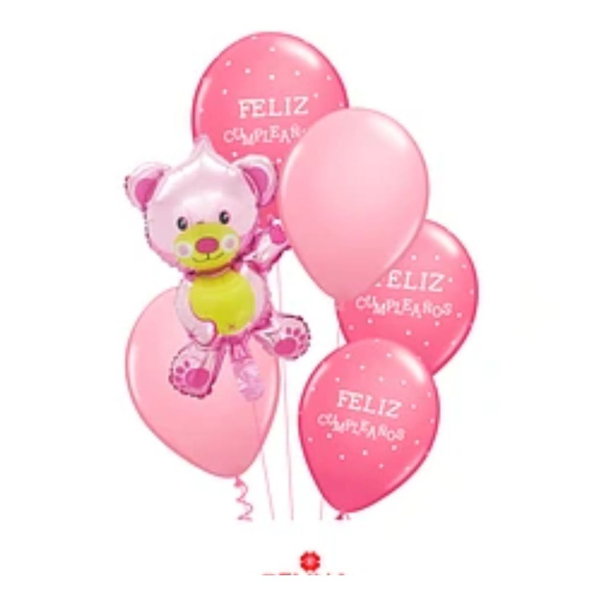 GENERICO - Set de globos mini oso rosa 6pcs