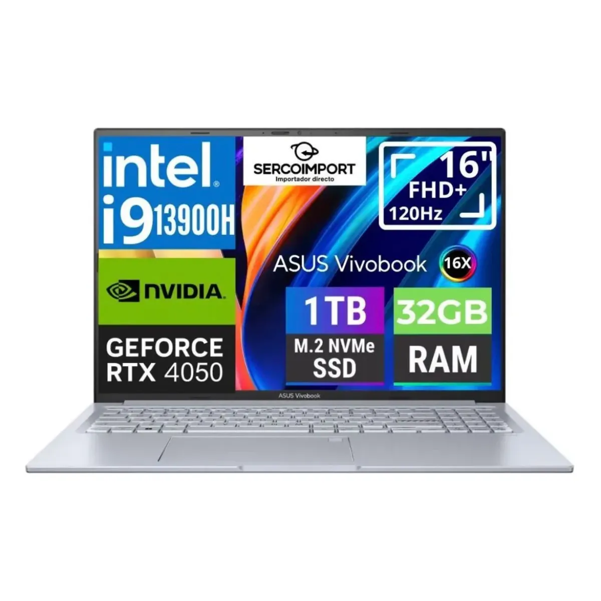 ASUS - Notebook Gamer Asus Vivobook 16X CORE I9 13900h SSD 1TB 32GB RAM NVIDIA GEFORCE RTX 4050