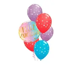 GENERICO - Set de globos de látex feliz cumpleaños 6pcs