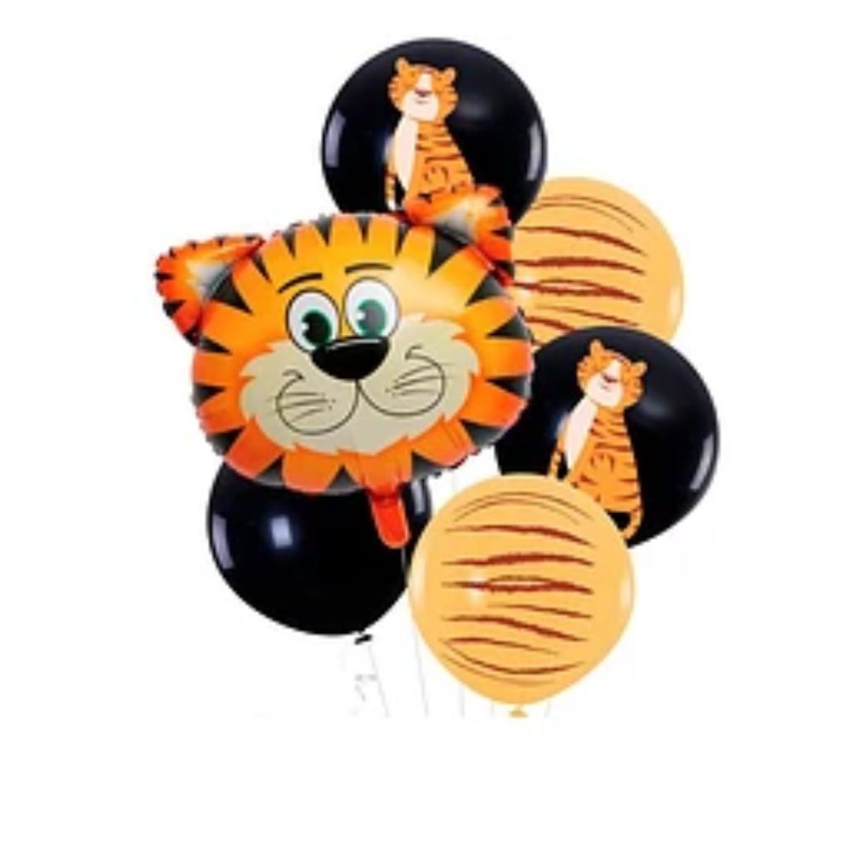 GENERICO - Set de globos con estampado de tigre 6pcs