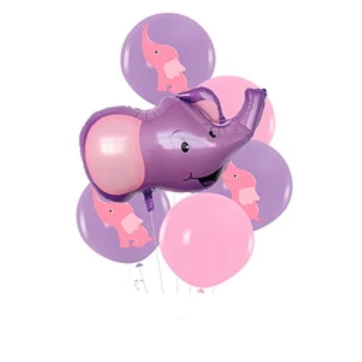 GENERICO - Set de globos con estampado elefante 6pcs