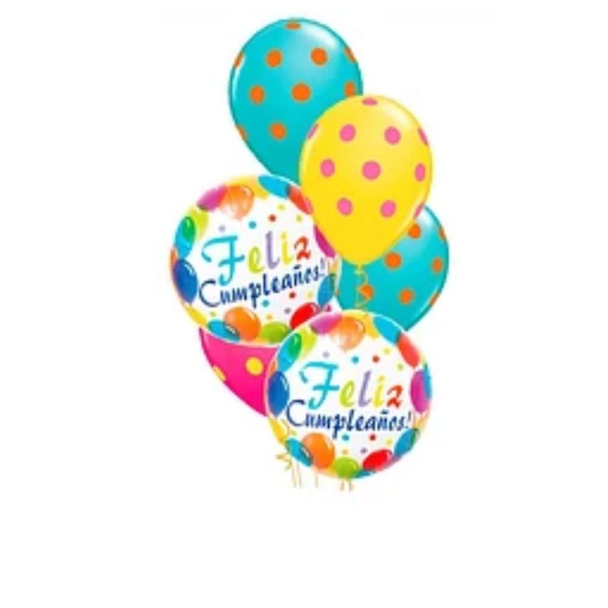 GENERICO - Set de globos de látex feliz cumpleaños 6pcs
