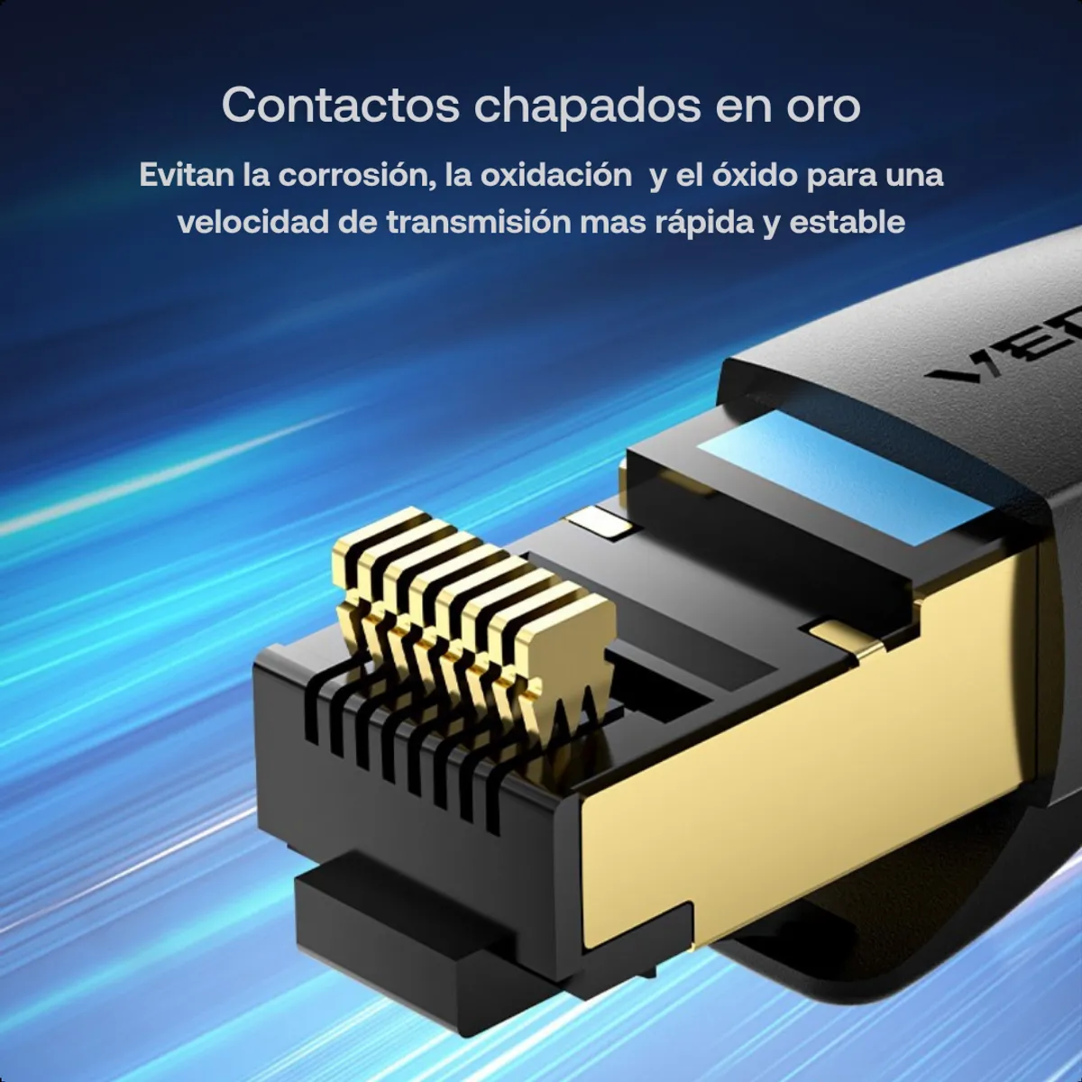 VENTION - Cable Ethernet Cat8 Rj45 Vention 1.5m 40gbps Juegos Router