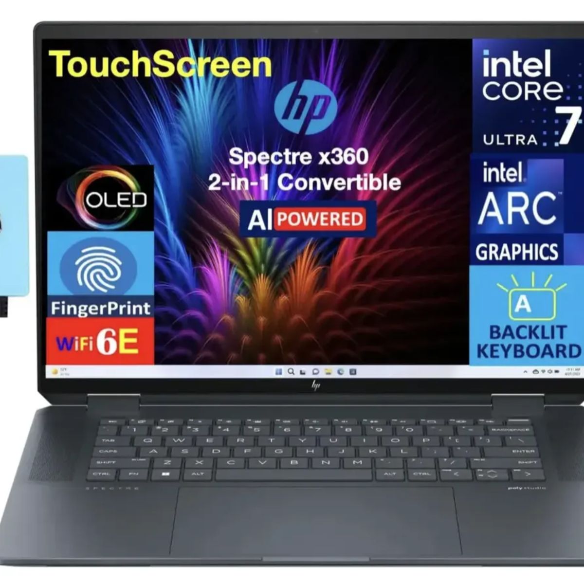 HP - NOTEBOOK HP NEW SPECTRE 16 X360 3K OLED ULTRA 7 155H SSD 1TB 32GB NVIDIA RTX 4050