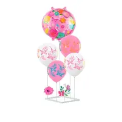 GENERICO - Set de globos mariposa con base 6pcs