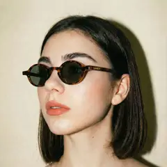 NOVY - Gafas Lentes De Sol Retro Redondas Polarizadas De Acetato