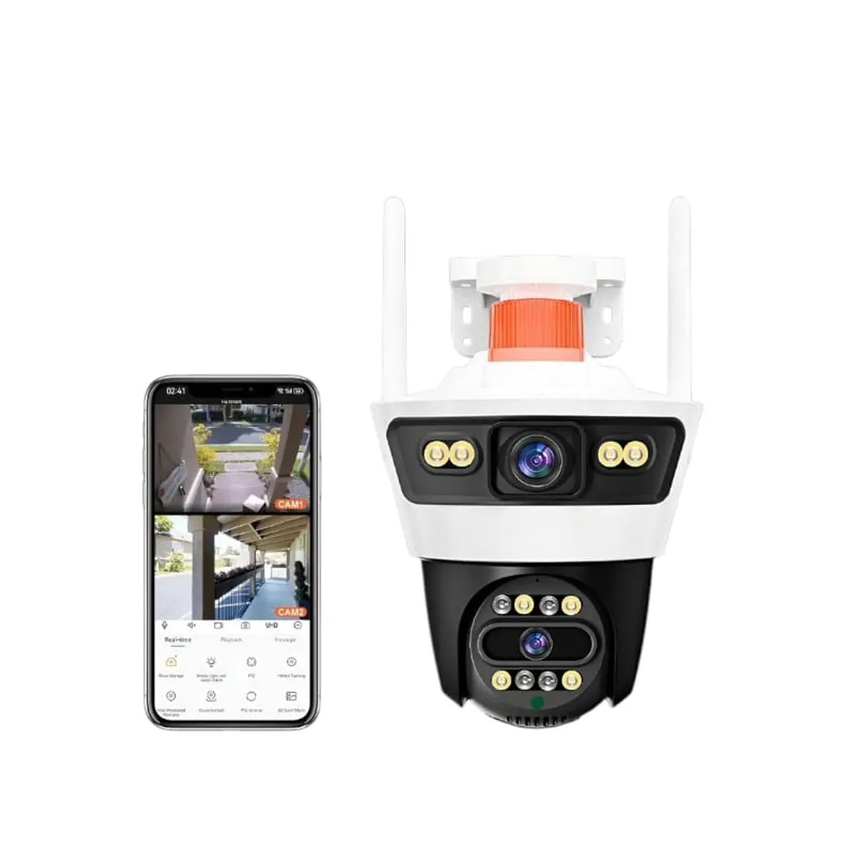 GENERICO - CAMARA DE VIGILANCIA IP WIFI -LAN INTERIOR JORTAN DOBLE CAMARA  AAP YOOSEE RESOLUCION 3MP CON ALARMA