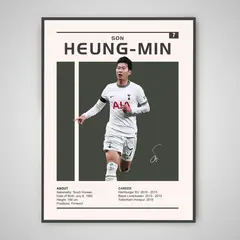 GENERICO - Cuadro Fútbol Son Heung-Min Tottenham Hotspur Corea Estrella