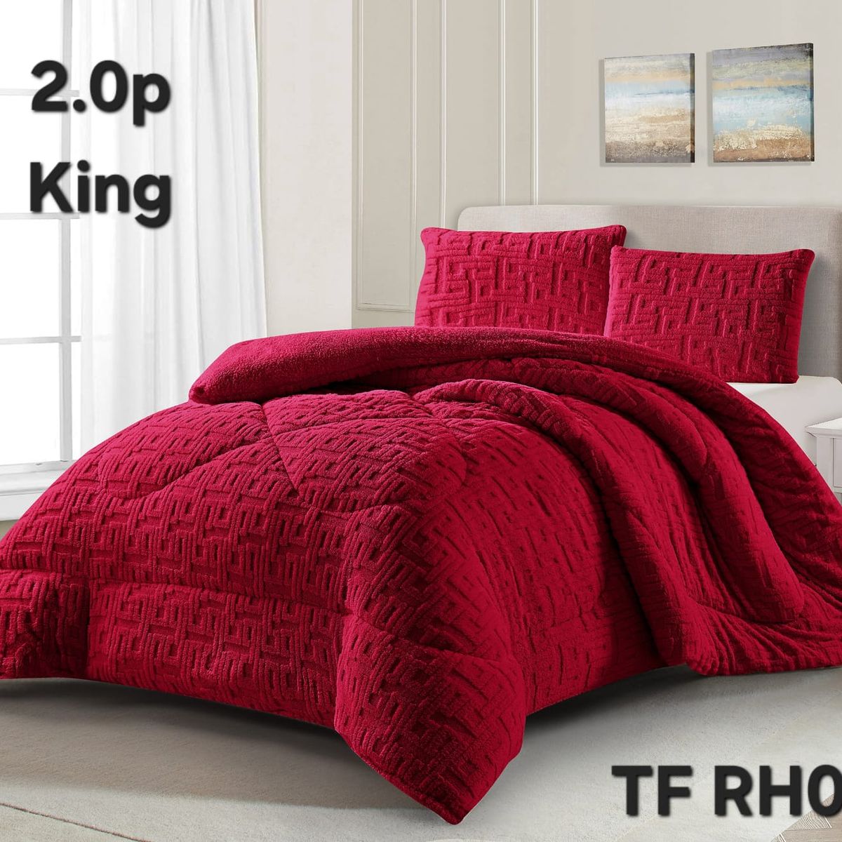 GENERICO - Cubrecama - Cobertor de Invierno con chiporro 2,5 plazas King