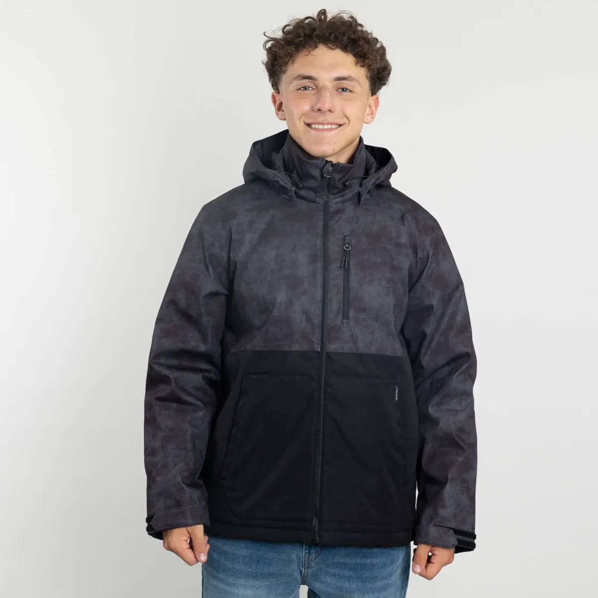 POLEMIC - Parka niño Impermeable con estampado Negro Polemic