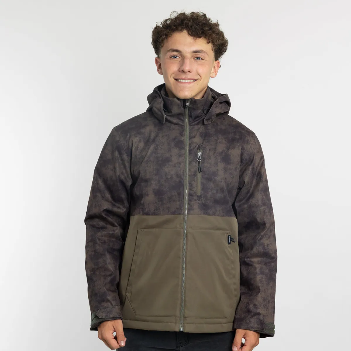 POLEMIC - Parka niño Impermeable con estampado Verde Polemic