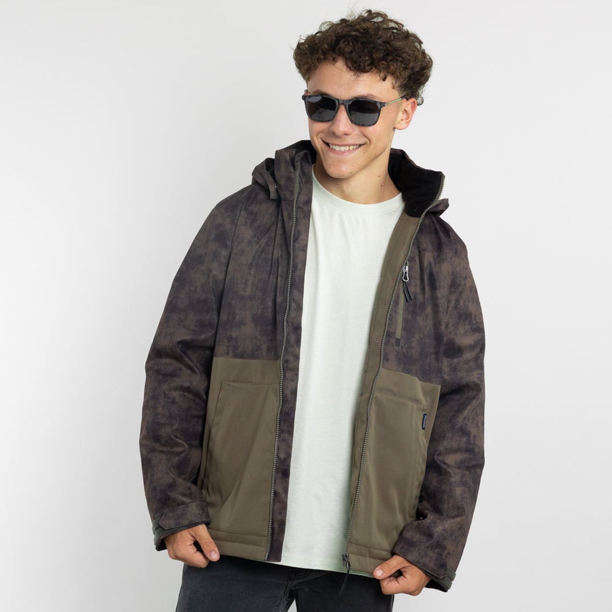 POLEMIC - Parka niño Impermeable con estampado Verde Polemic
