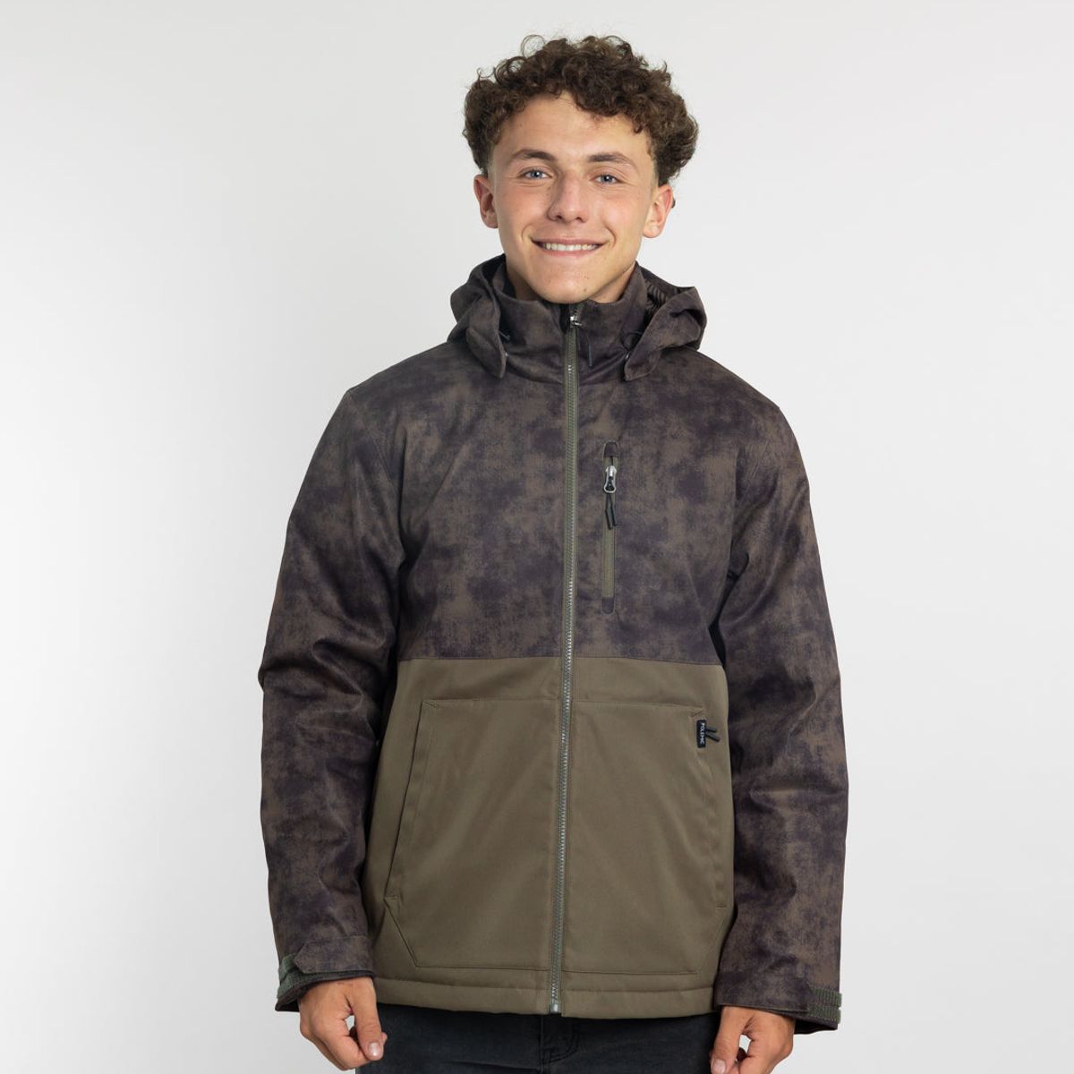 POLEMIC - Parka niño Impermeable con estampado Verde Polemic
