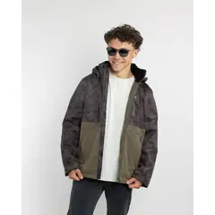 POLEMIC - Parka niño Impermeable con estampado Verde