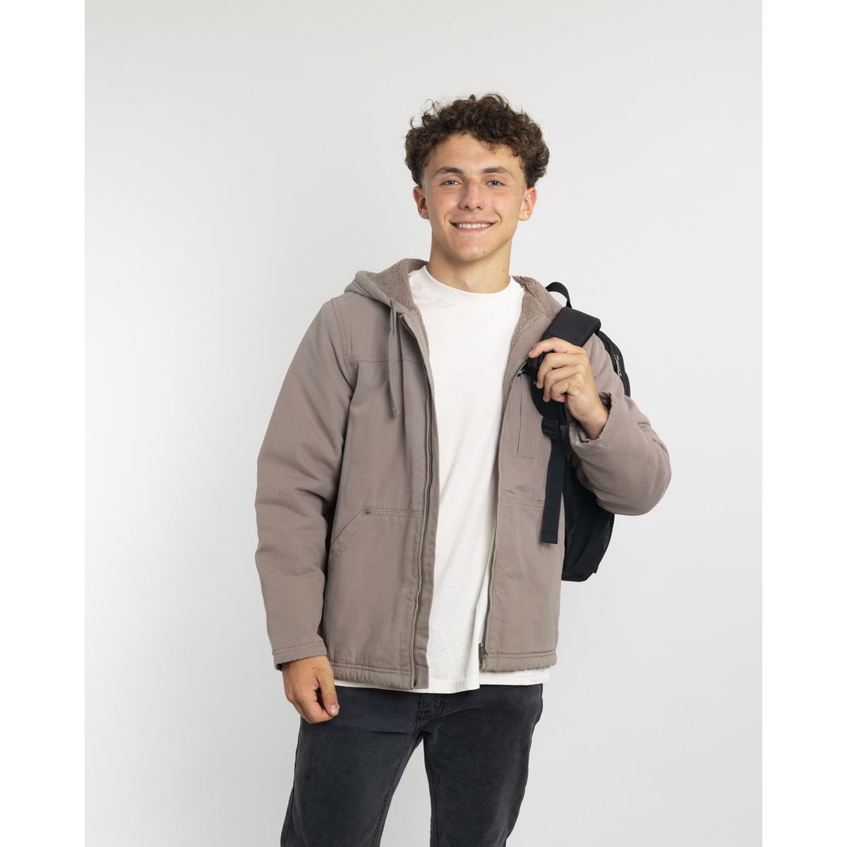 POLEMIC - Chaqueta Canvas niño procesada y forrada Beige Polemic