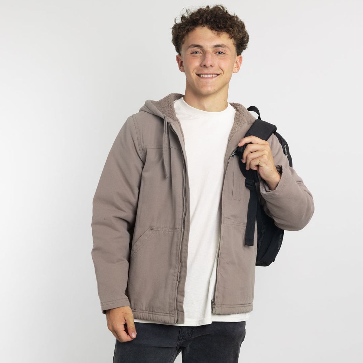 POLEMIC - Chaqueta Canvas niño procesada y forrada Beige Polemic