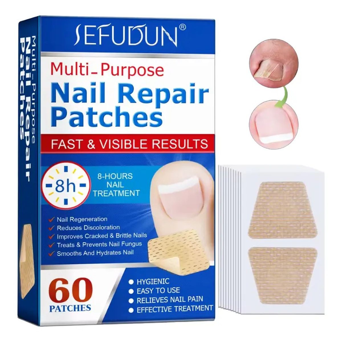 GENERICO - Parches Reparadores Uñas Sefudun Antihongos