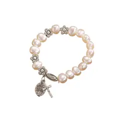 GENERICO - Pulsera elasticada VIRGEN GUADALUPE Y VIRGEN 7 RAYOS.