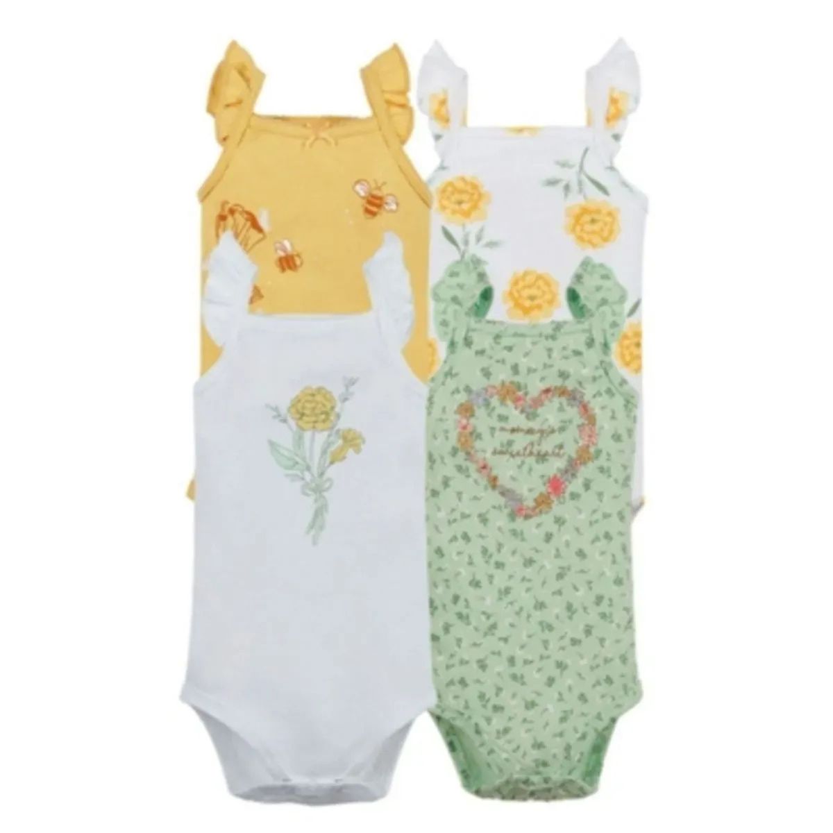 TEDMIMAK - Pack de 4 Bodys Bebé Niña Tedmimak