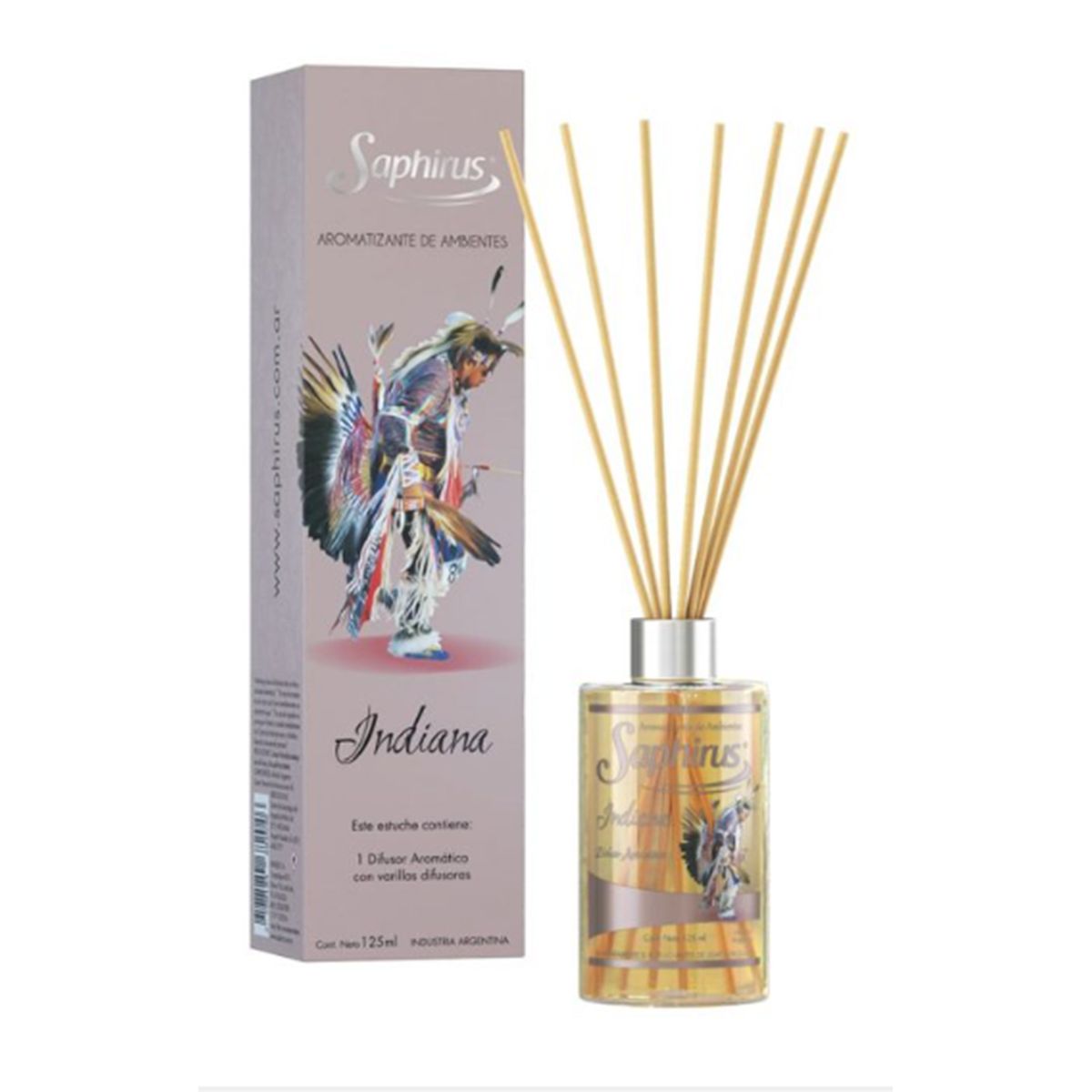 GENERICO - Difusor Aromático Saphirus Aroma Indiana con Varillas