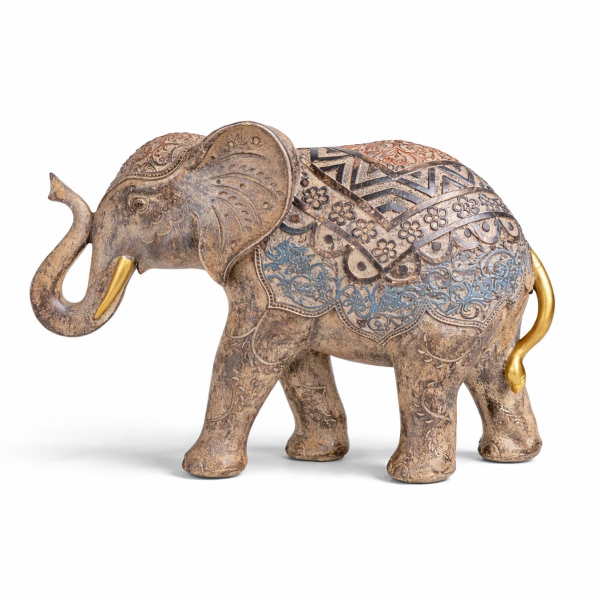 COLETTE - Figura Decorativa Adorno Resina Elefante Hindú L