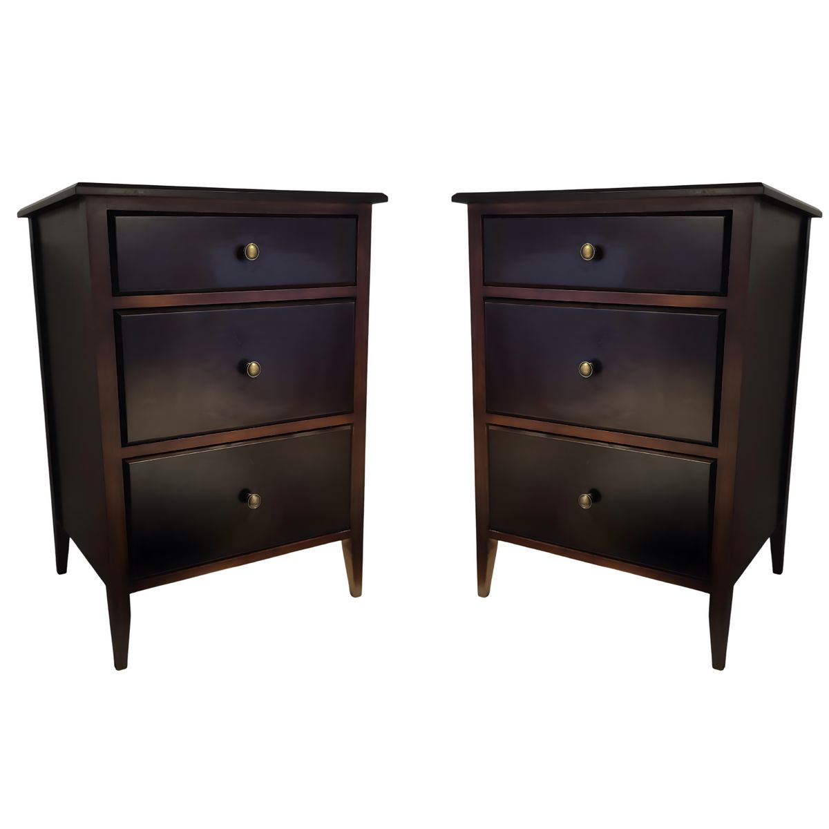 CASTELLARO - SET 2 VELADORES DORMITORIO MOCACCINO 3 CAJONES MADERA