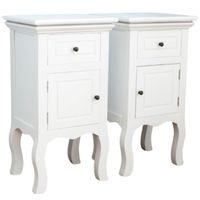 SET 2 VELADORES LIBRERO PARMA PUERTA + CAJON BLANCO