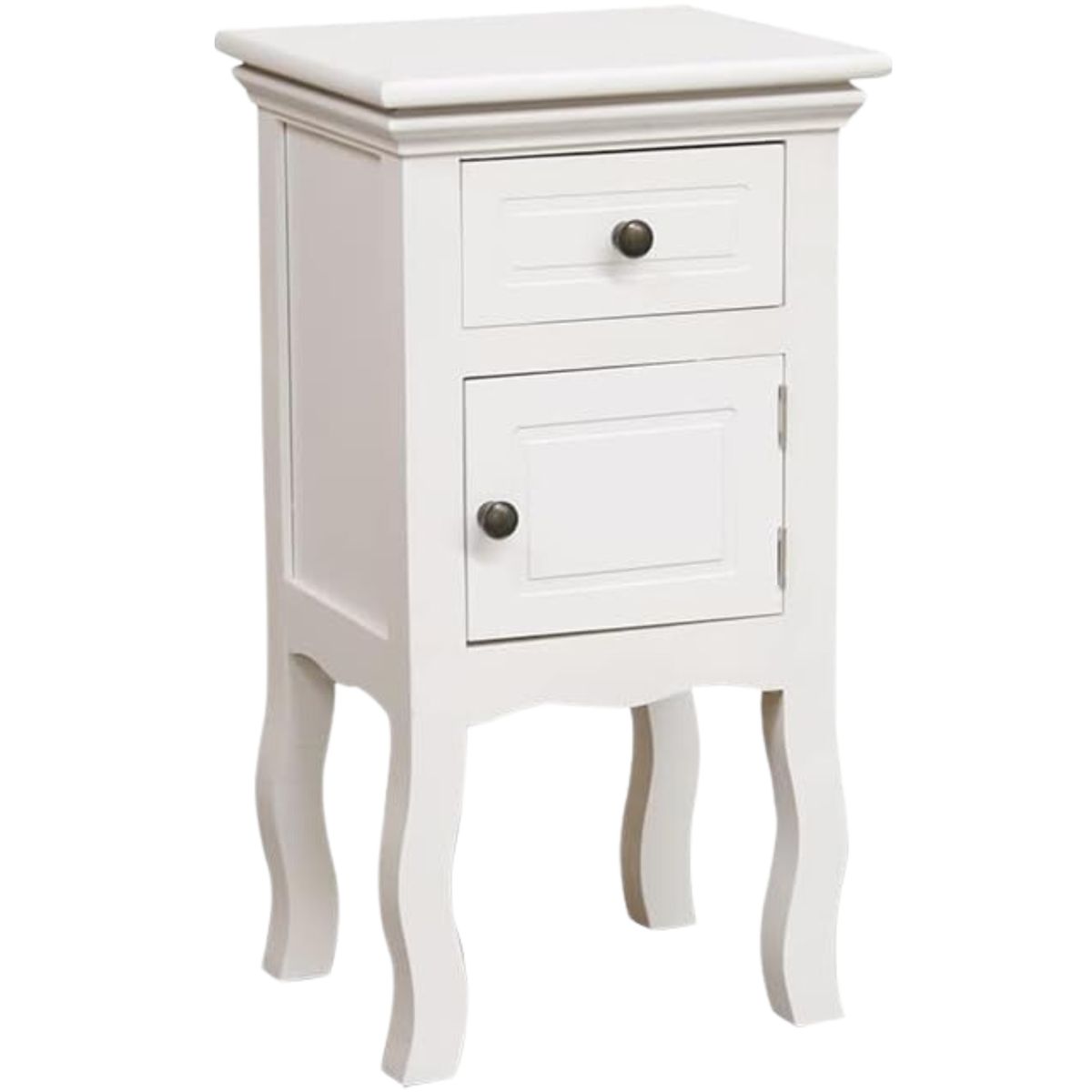 CASTELLARO - SET 2 VELADORES LIBRERO PARMA PUERTA + CAJON BLANCO